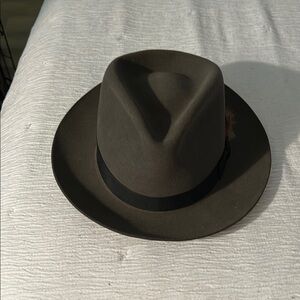 Stetson Brown Fedora Hat with Black Band